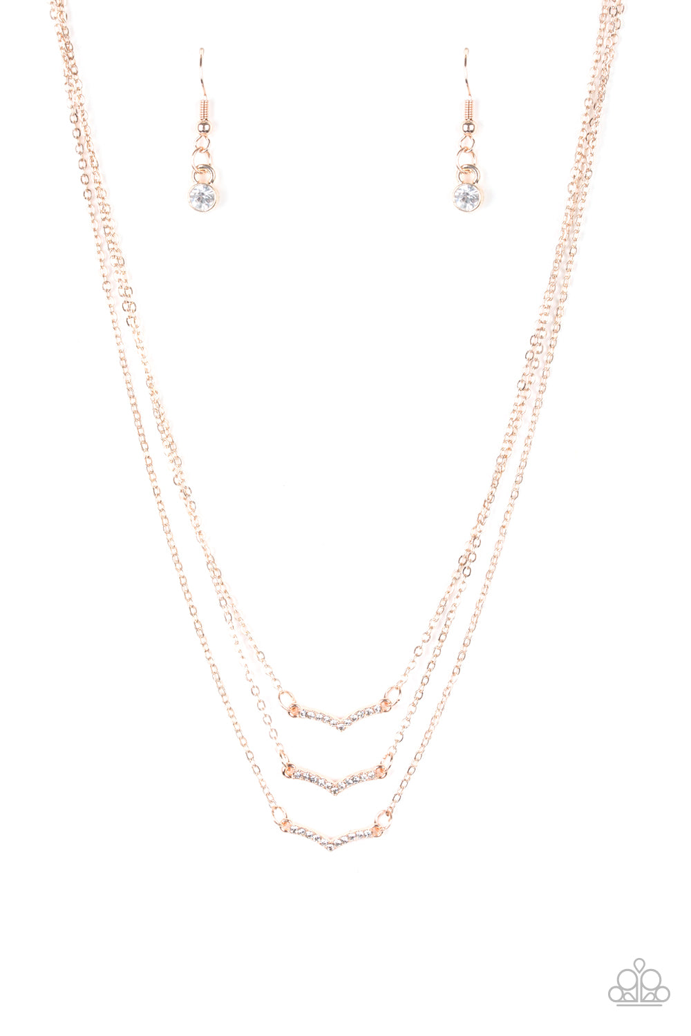 Pretty Petite - Rose Gold - Necklace - Paparazzi Accessories