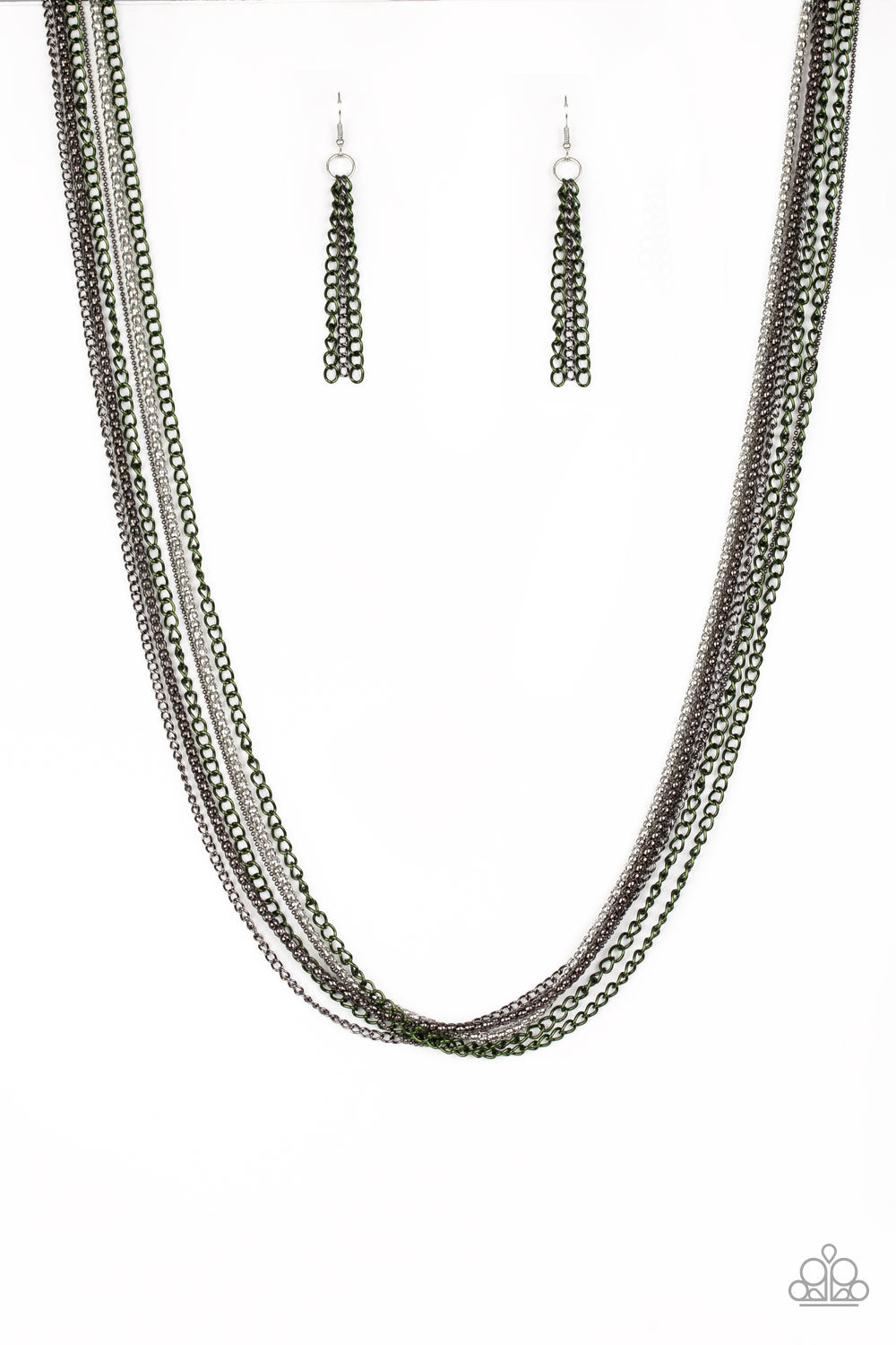 Colorful Calamity - Green - Necklace - Paparazzi Accessories