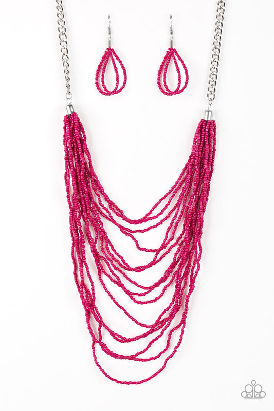 Bora Bombora - Pink - Necklace - Paparazzi Accessories