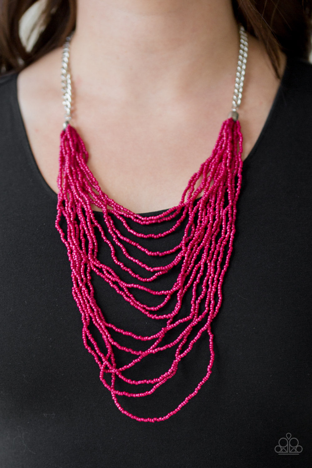 Bora Bombora - Pink - Necklace - Paparazzi Accessories
