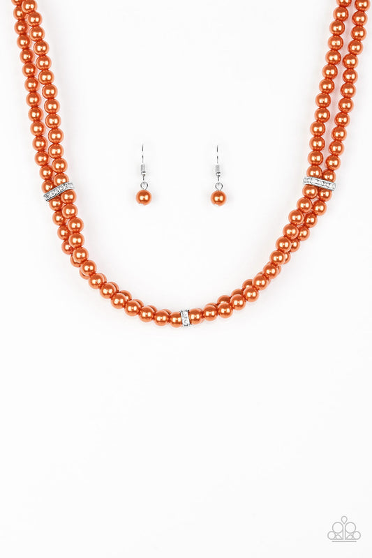 Put On Your Party Dress - Orange - Necklace - Paparazzi Accessories