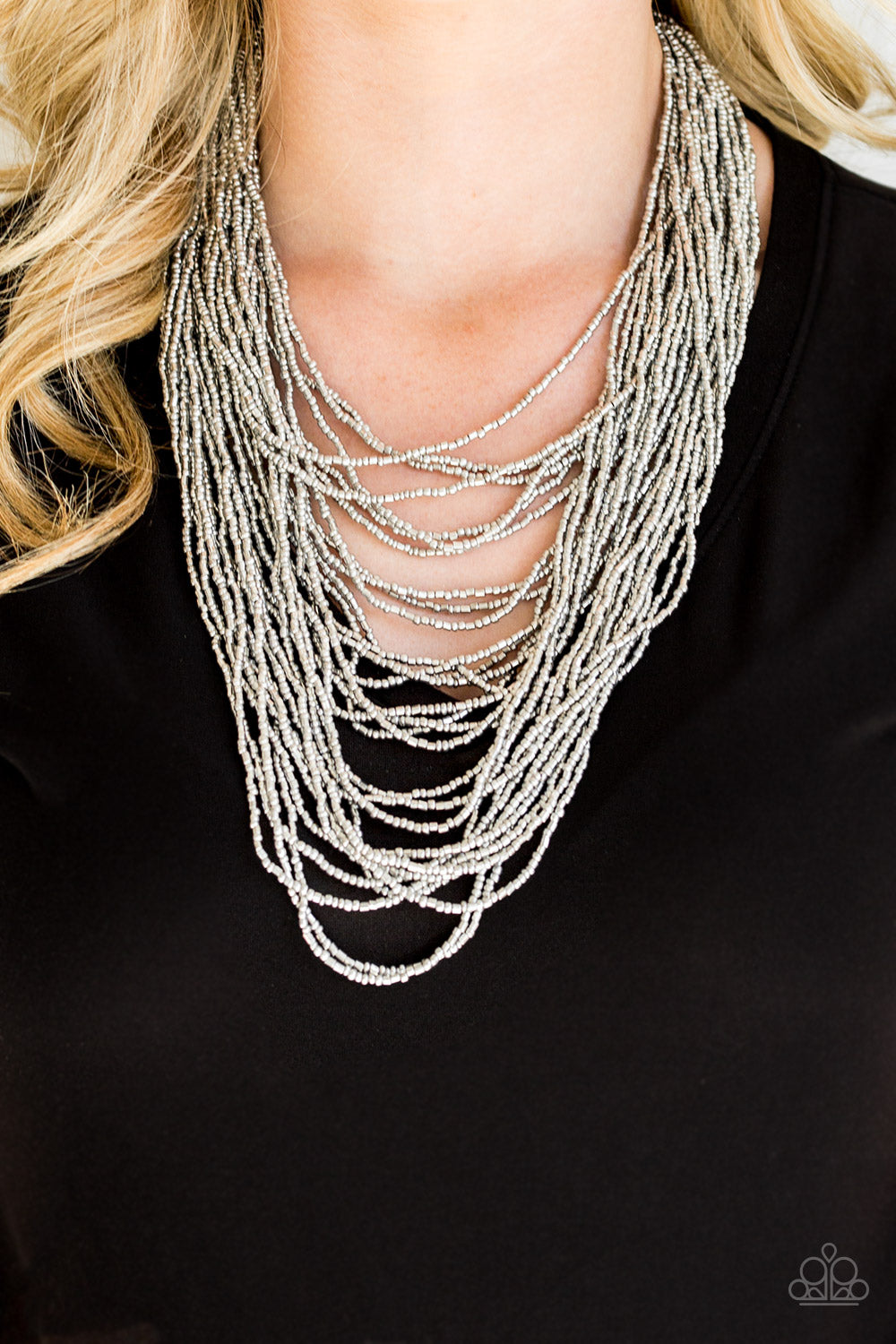 Dauntless Dazzle - Silver - Necklace - Paparazzi Accessories