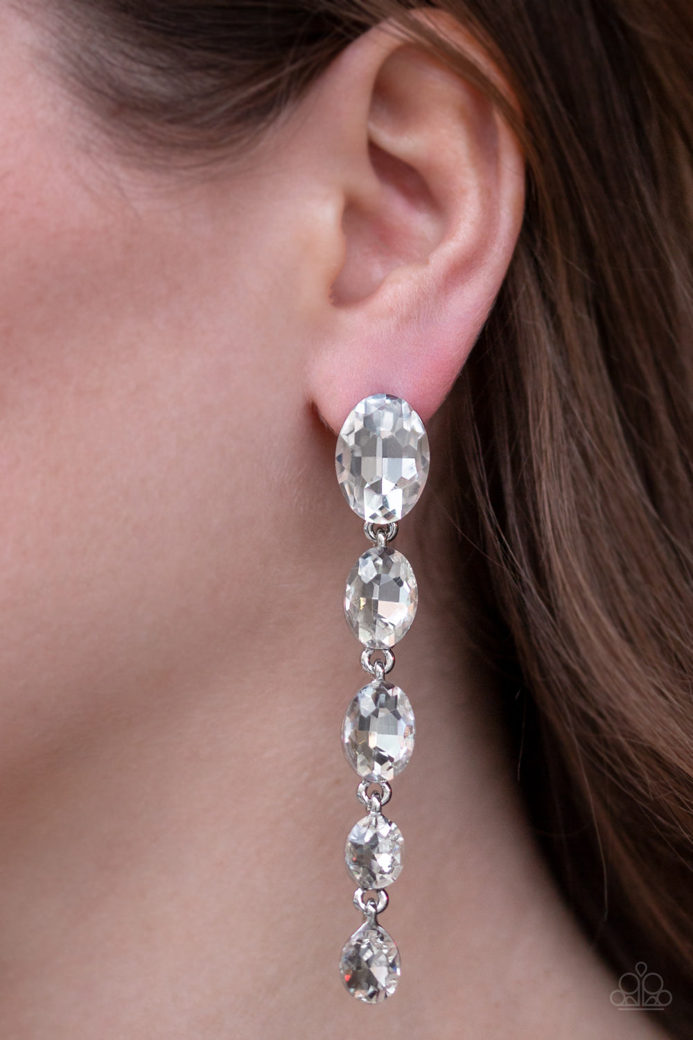 Red Carpet Radiance - White - Earrings - Paparazzi Accessories