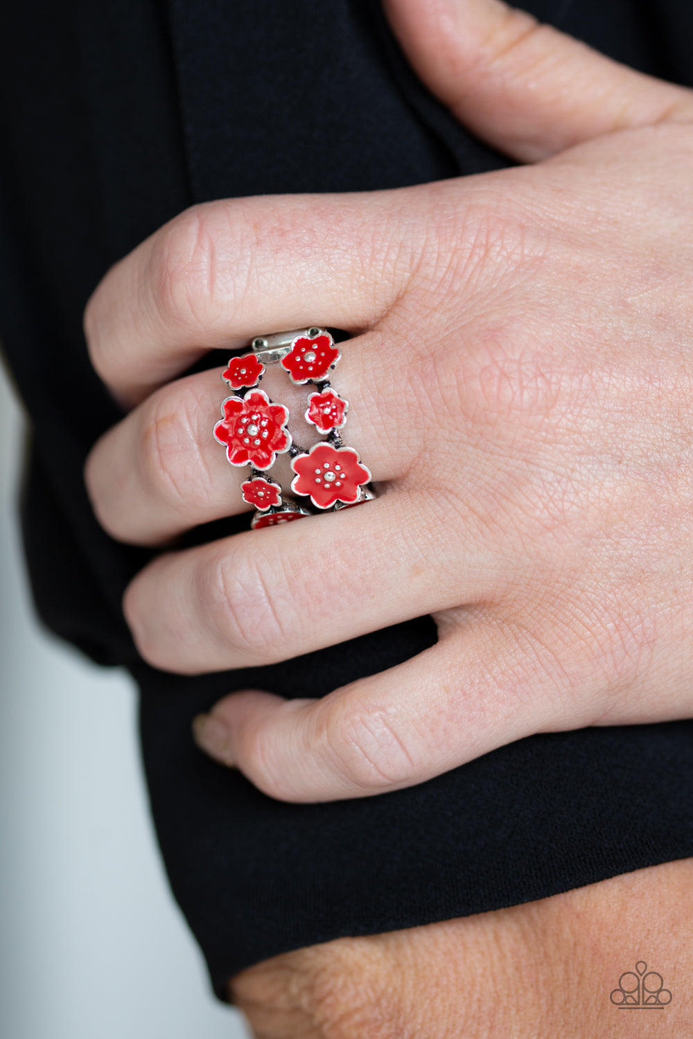 Floral Crowns - Red - Rings - Paparazzi Accessories