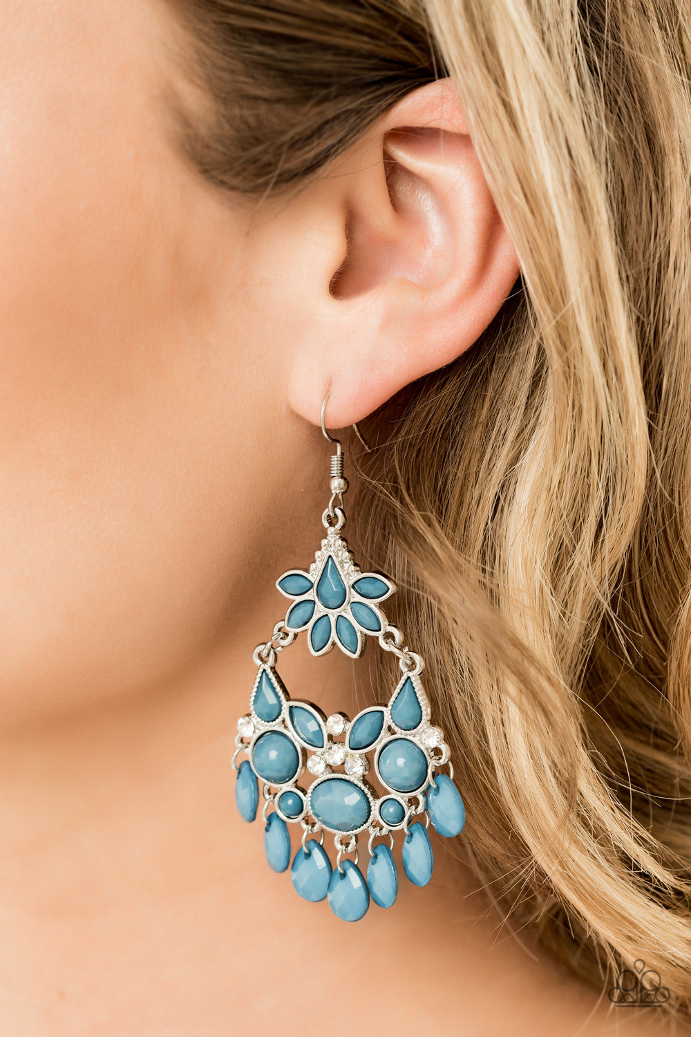 Garden Dream - Blue - Earrings - Paparazzi Accessories