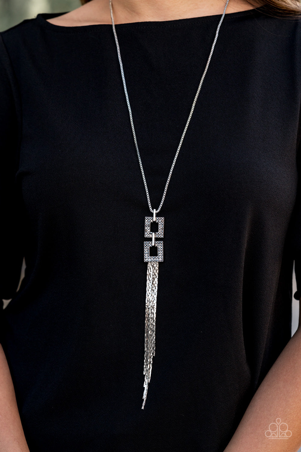 Times Square Stunner - Silver - Necklace - Paparazzi Accessories