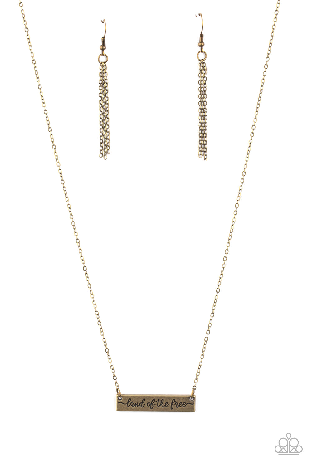 Land Of The Free - Brass - Necklace - Paparazzi Accessories