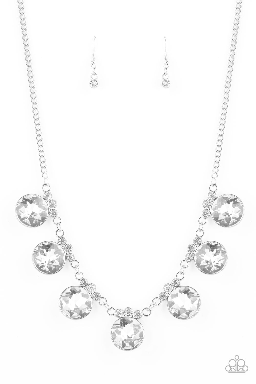 GLOW-Getter Glamour - White - Necklace - Paparazzi Accessories