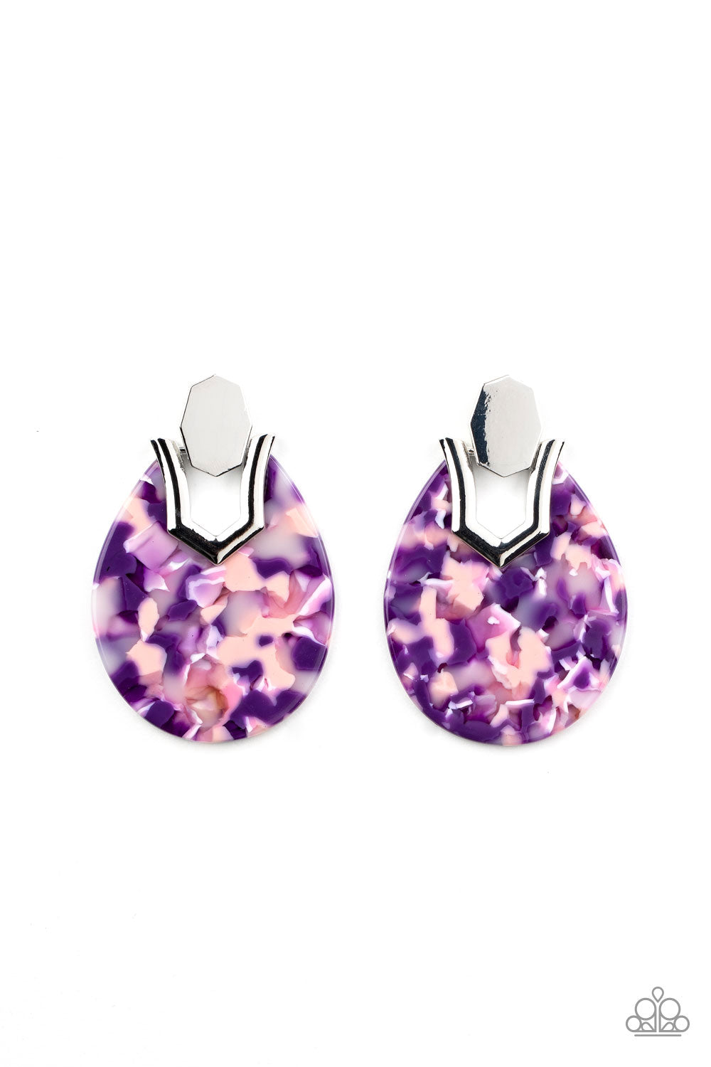 HAUTE Flash - Purple - Earrings - Paparazzi Accessories