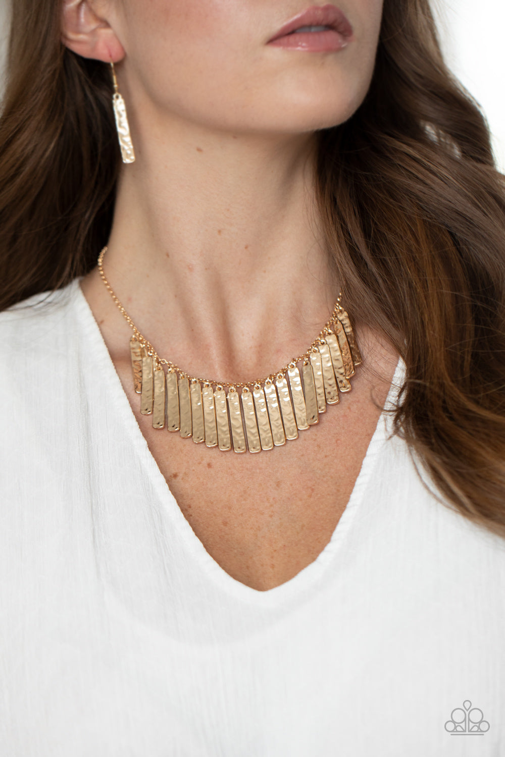Metallic Muse - Gold - Necklace - Paparazzi Accessories