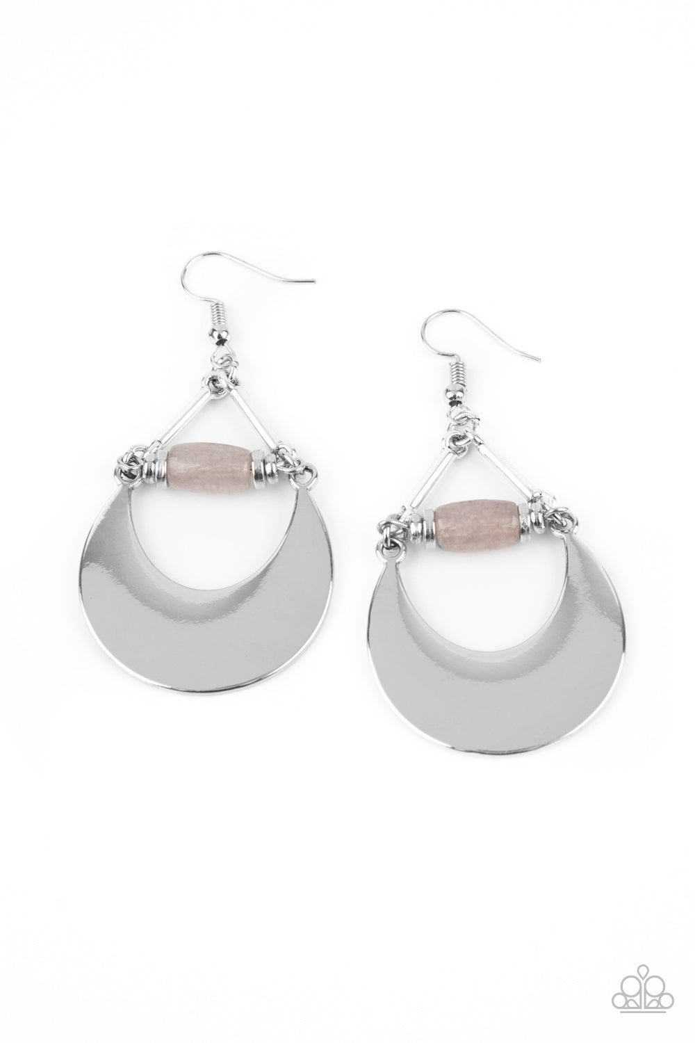 Mystical Moonbeams - Silver - Earrings - Paparazzi Accessories