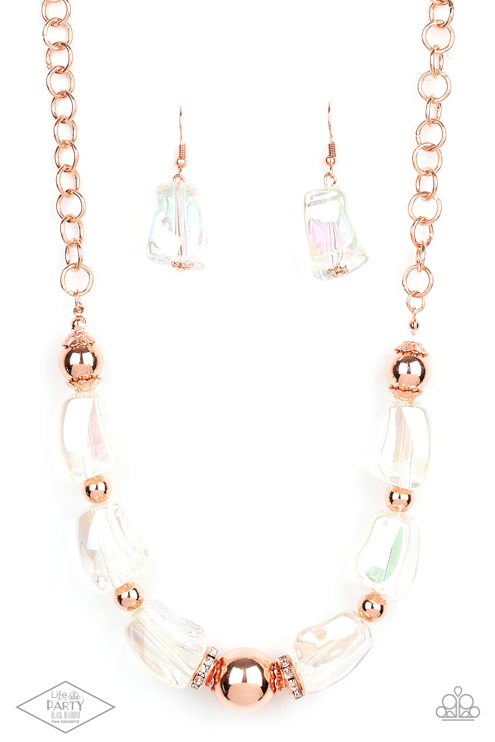 Iridescently Ice Queen - Copper - Necklaces - Paparazzi Accessories