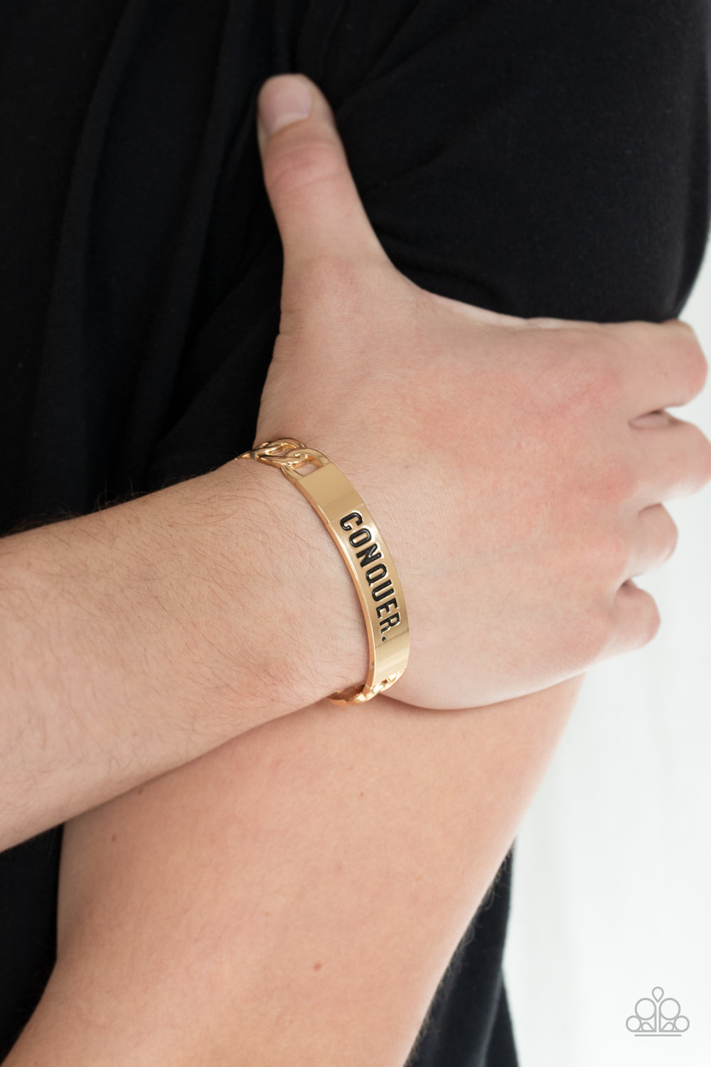 Conquer Your Fears - Gold - Bracelets - Paparazzi Accessories