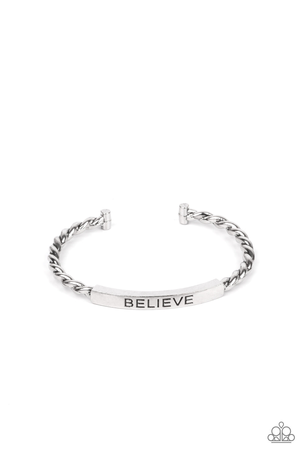Keep Calm and Believe - Silver - Bracelets - Paparazzi Accessories