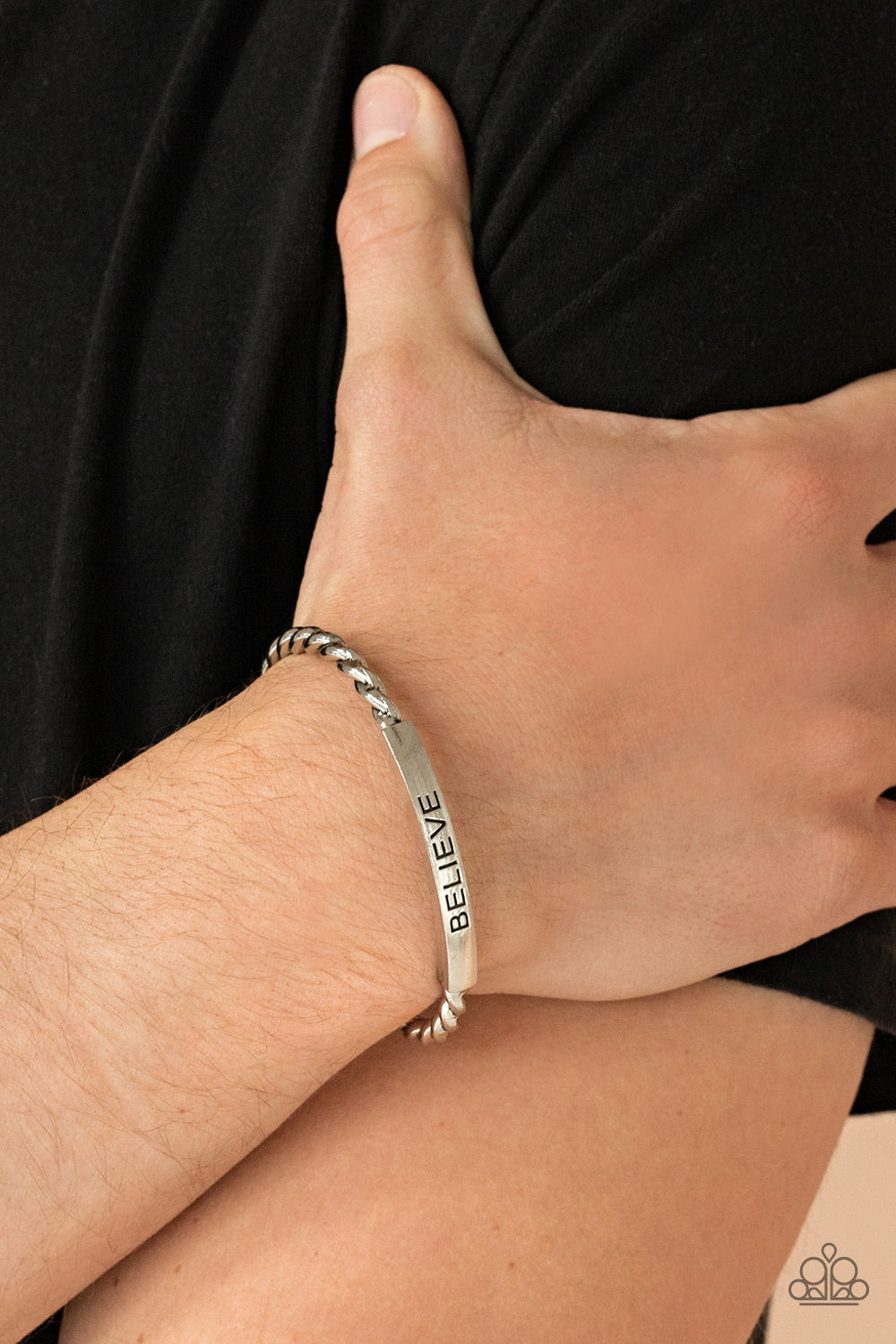 Keep Calm and Believe - Silver - Bracelets - Paparazzi Accessories
