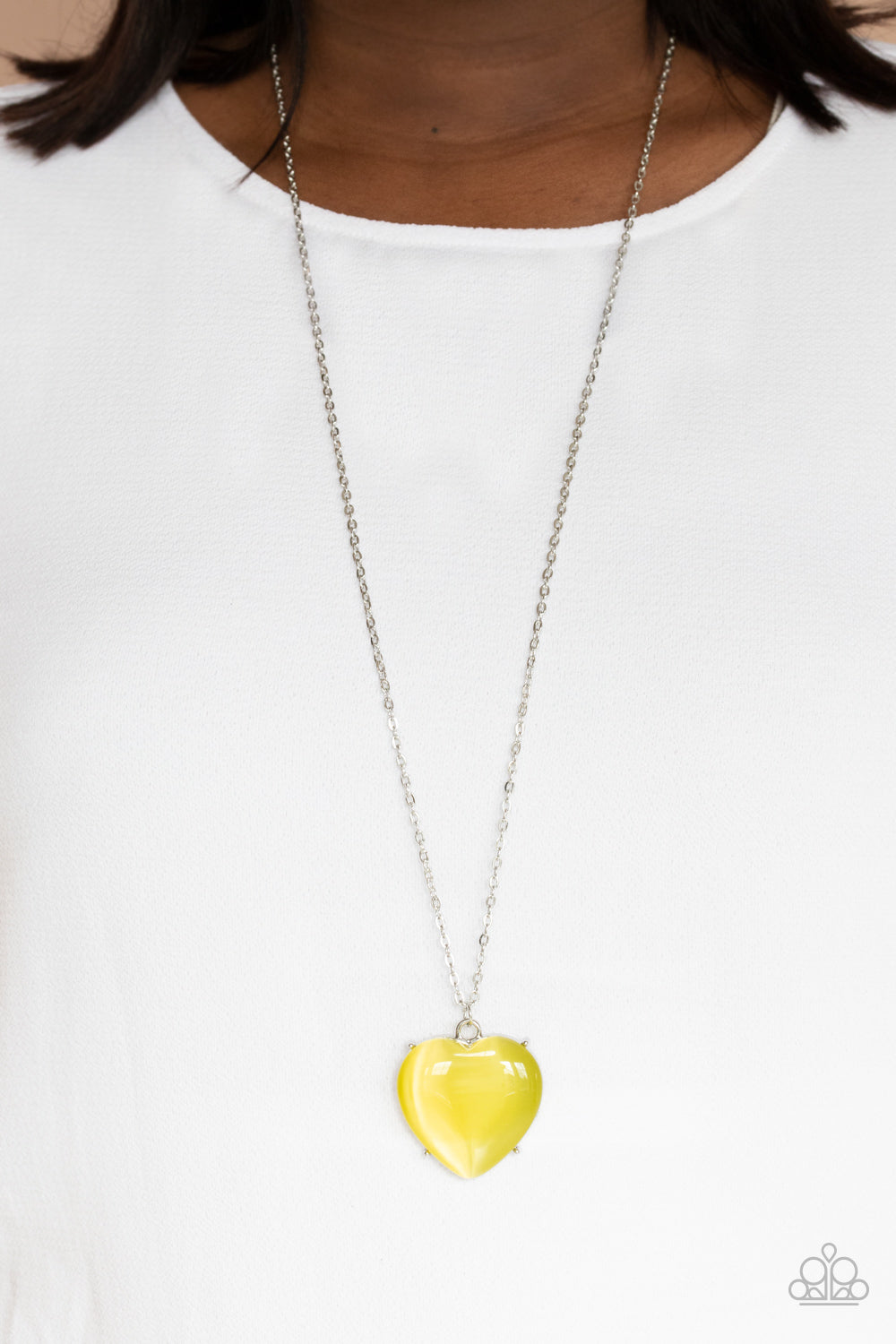 Warmhearted Glow - Yellow - Necklace - Paparazzi Accessories