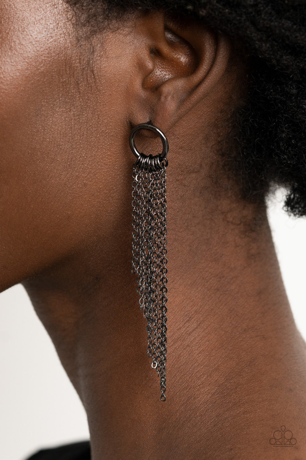 Divinely Dipping - Black - Earrings - Paparazzi Accessories