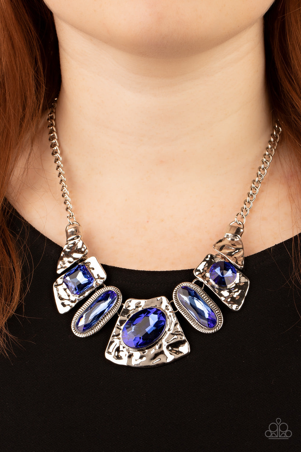 Futuristic Fashionista - Blue - Necklaces - Paparazzi Accessories
