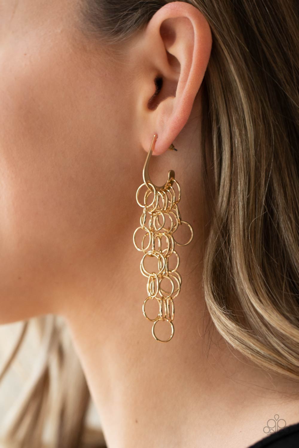 Long Live The Rebels - Gold - Earrings - Paparazzi Accessories