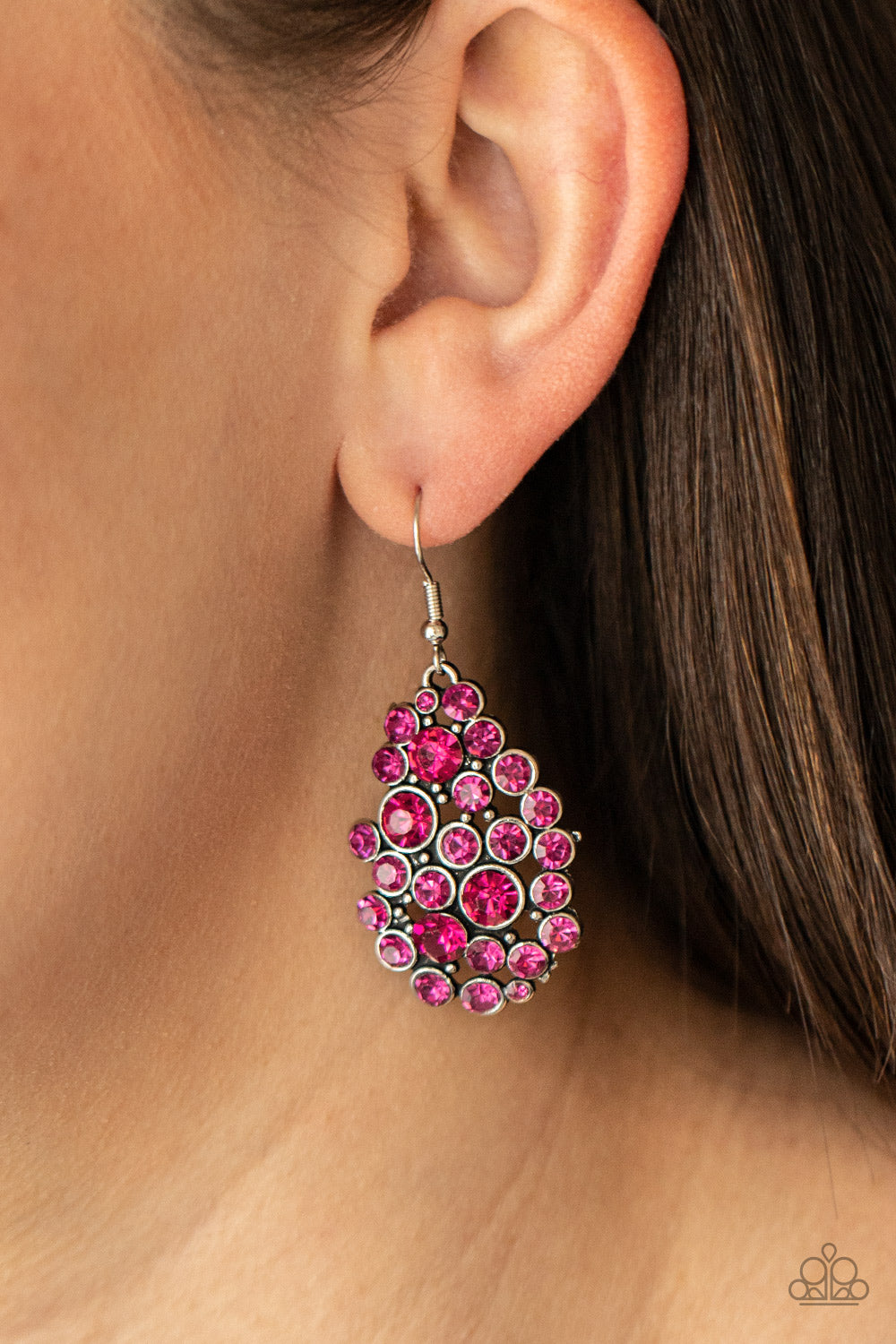Smolder Effect - Pink - Earrings - Paparazzi Accessories