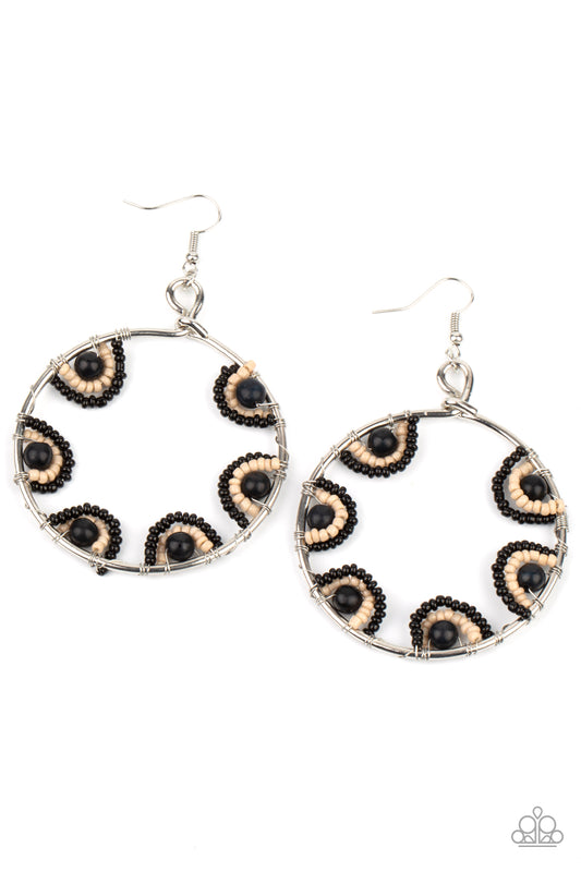 Off The Rim - Black - Earrings - Paparazzi Accessories