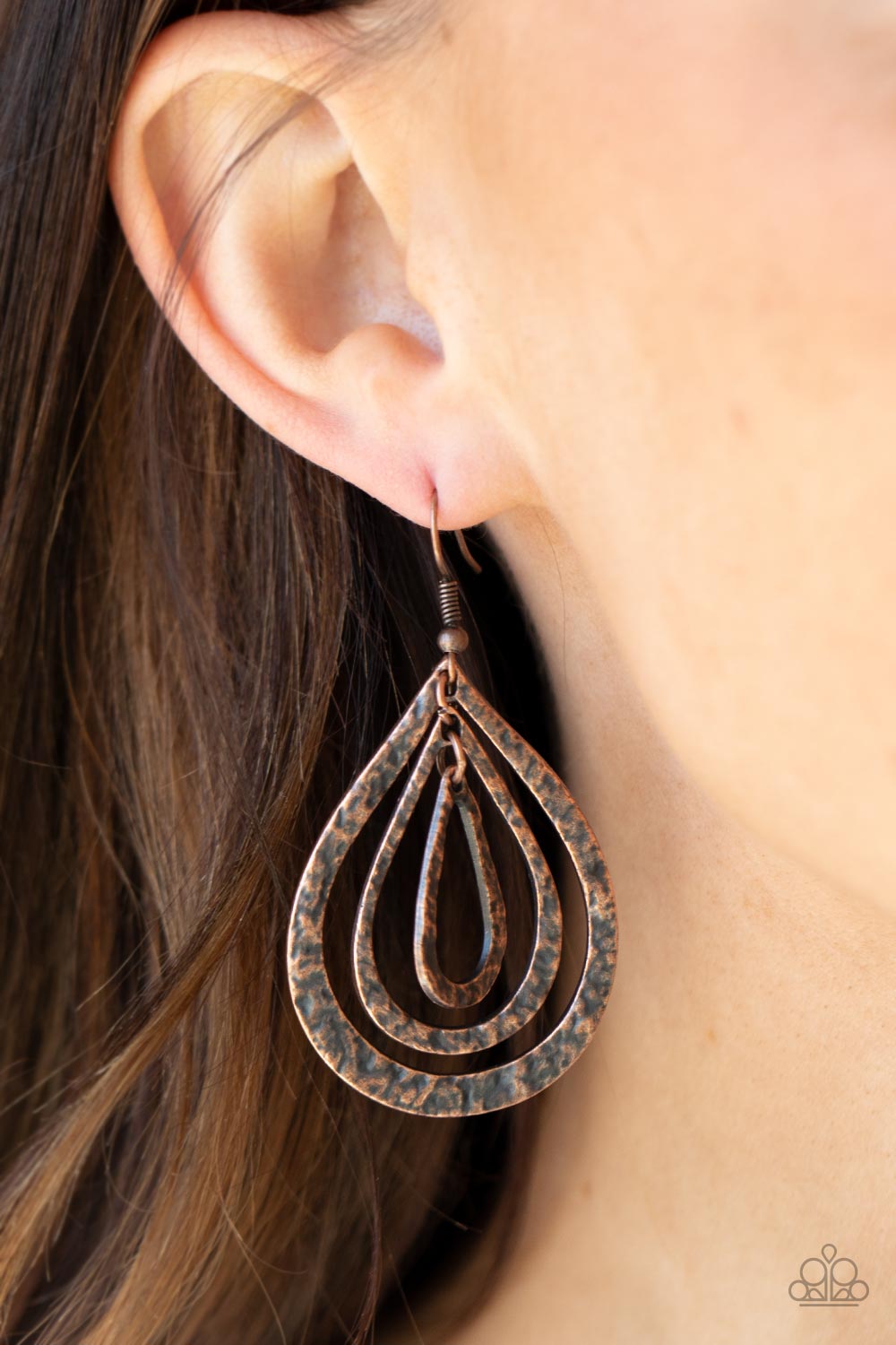 Plains Pathfinder - Copper - Earrings - Paparazzi Accessories