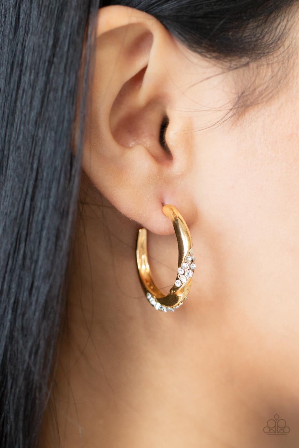 Subliminal Shimmer - Gold - Earrings - Paparazzi Accessories