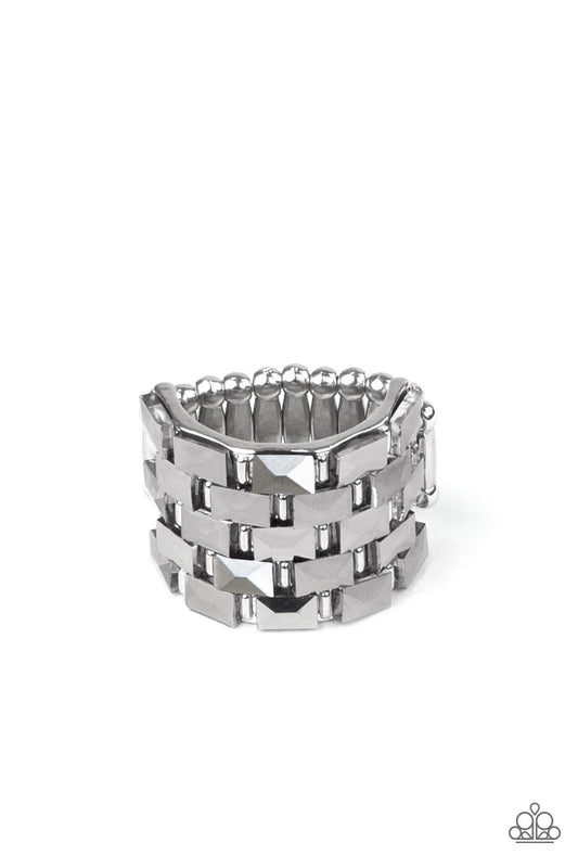 Checkered Couture - Silver - Rings - Paparazzi Accessories