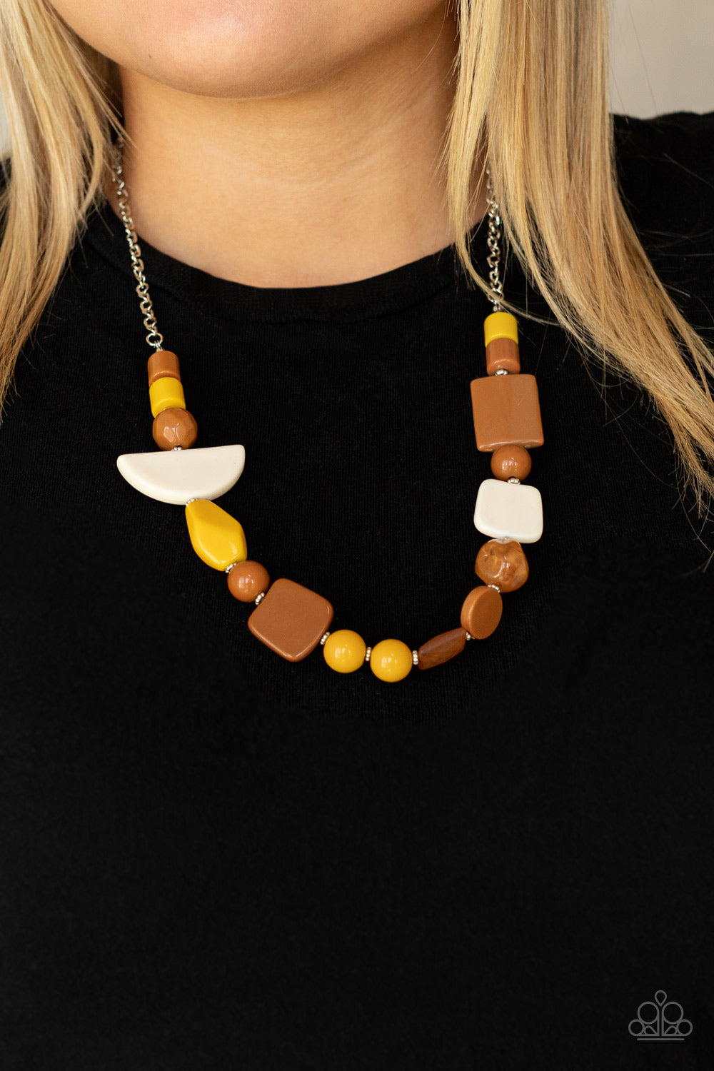 Tranquil Trendsetter - Yellow - Necklace - Paparazzi Accessories