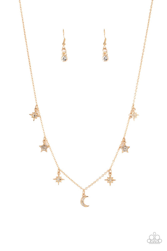 Cosmic Runway - Gold - Necklaces - Paparazzi Accessories