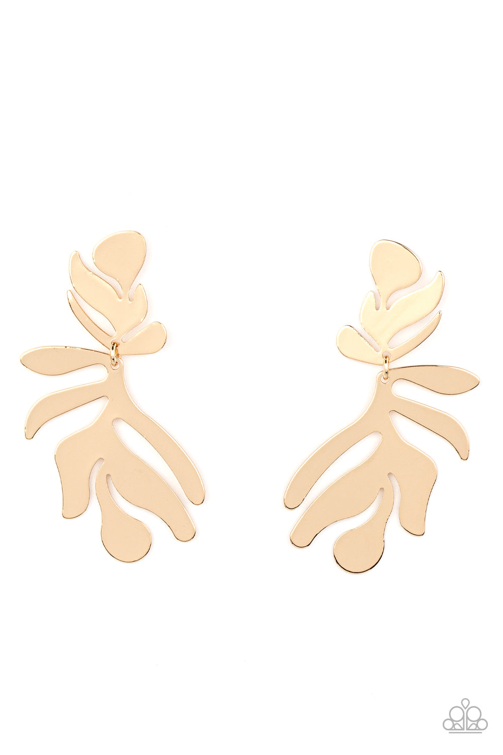 Palm Picnic - Gold - Earrings - Paparazzi Accessories