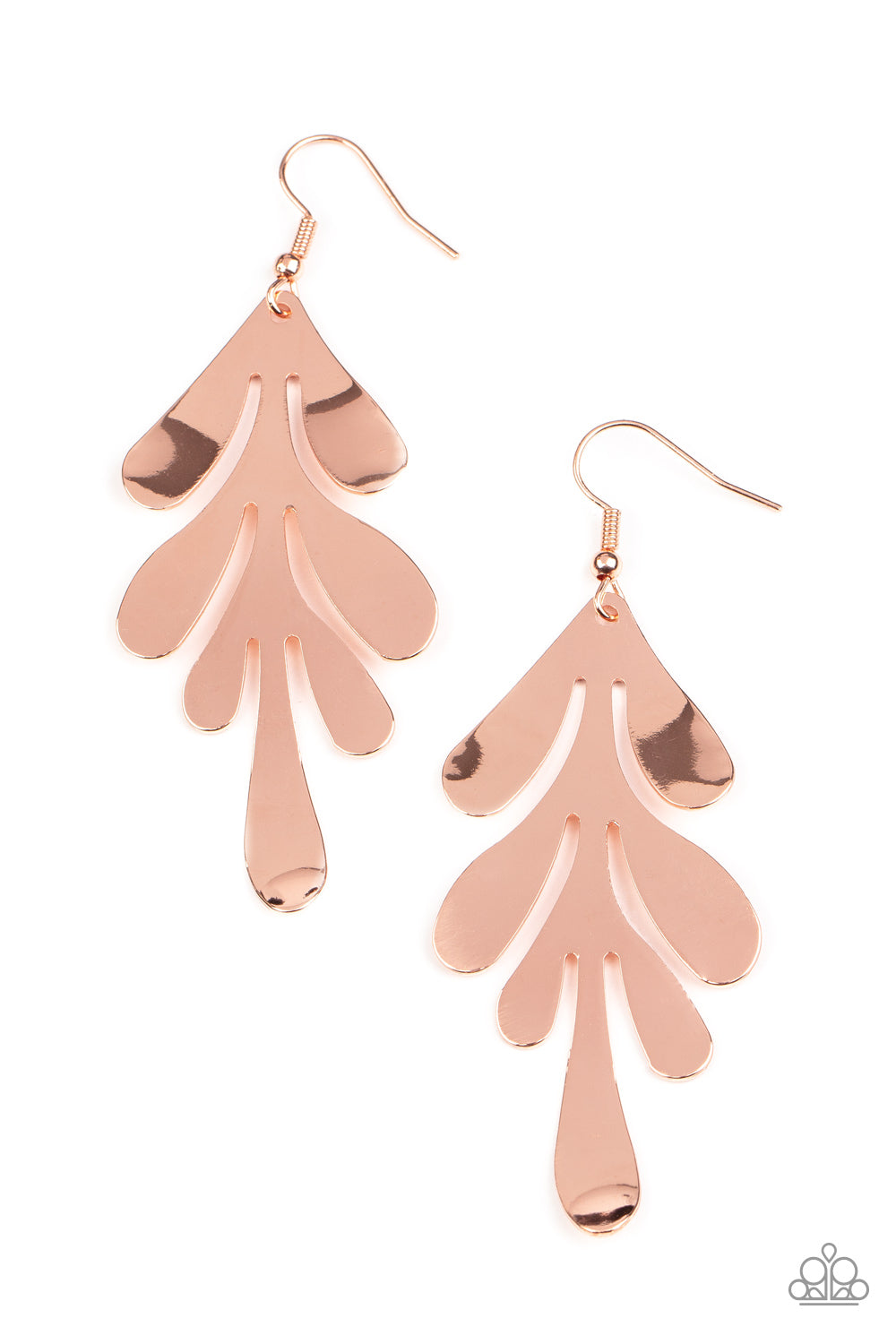 A FROND Farewell - Copper - Earrings - Paparazzi Accessories