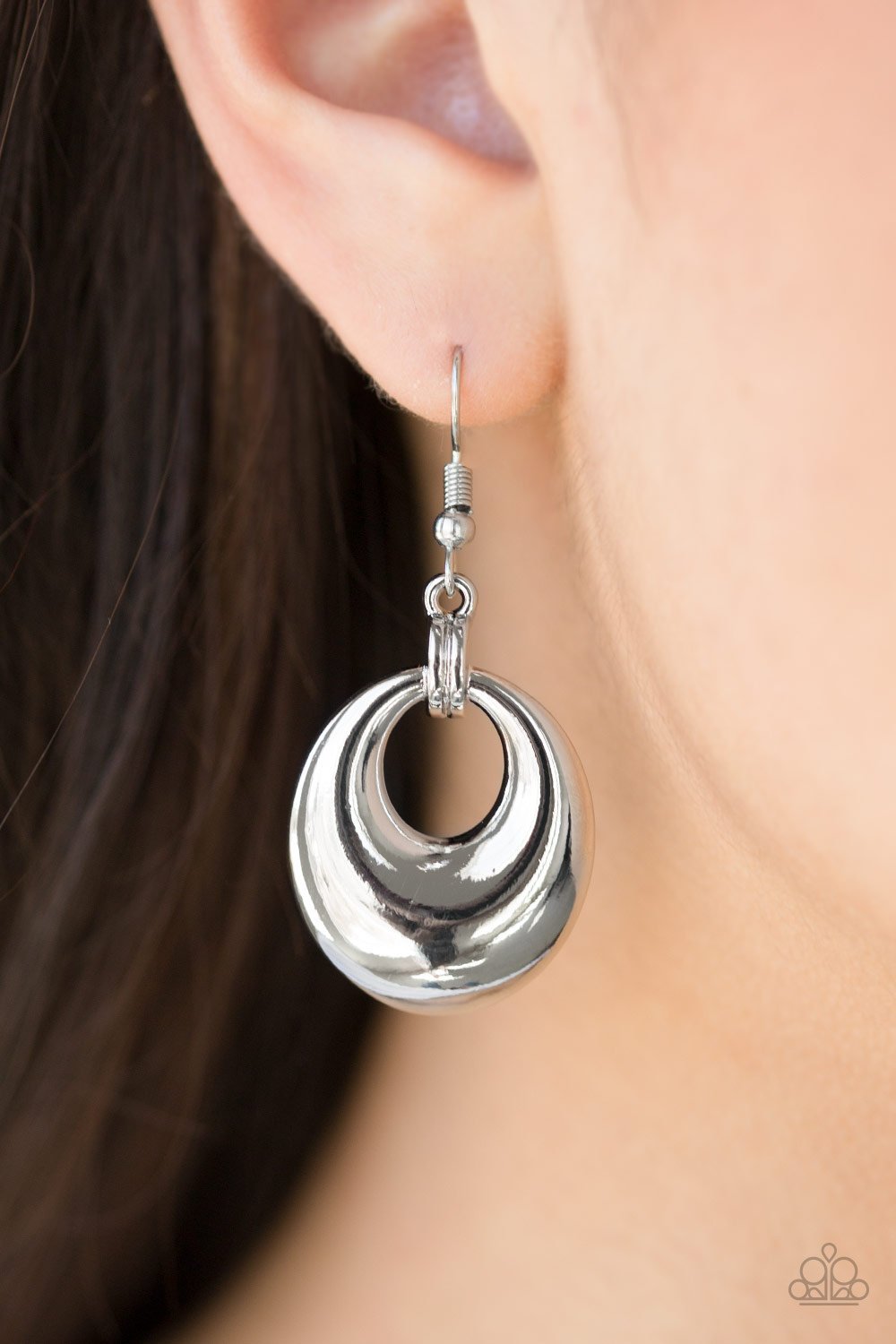 In The BRIGHT Place At The BRIGHT Time - Silver - Earrings - Paparazzi Accessories