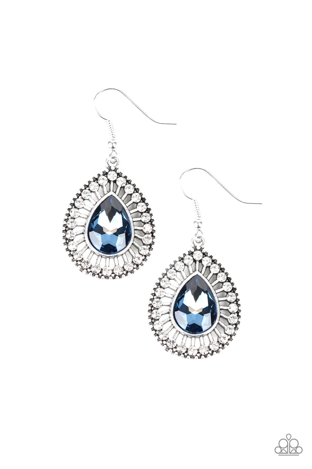 Limo Service - Blue - Earrings - Paparazzi Accessories