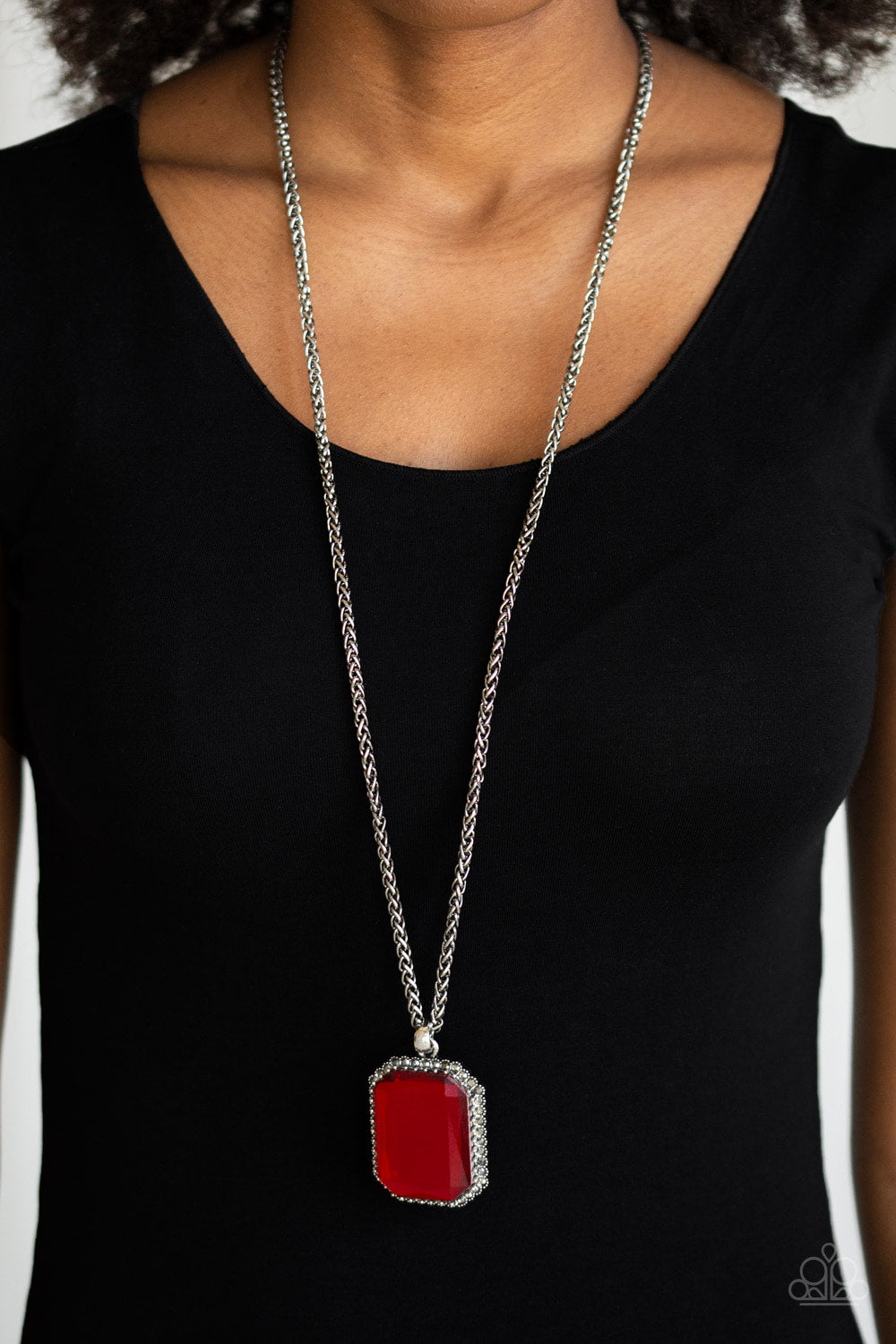 Let Your HEIR Down - Red - Necklace - Paparazzi Accessories