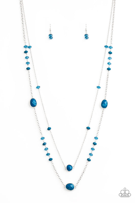 Dazzle The Crowd - Blue - Necklace - Paparazzi Accessories