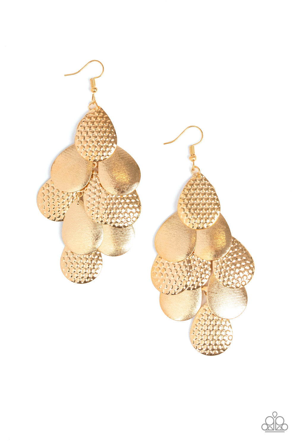 Chime Time - Gold - Earrings - Paparazzi Accessories
