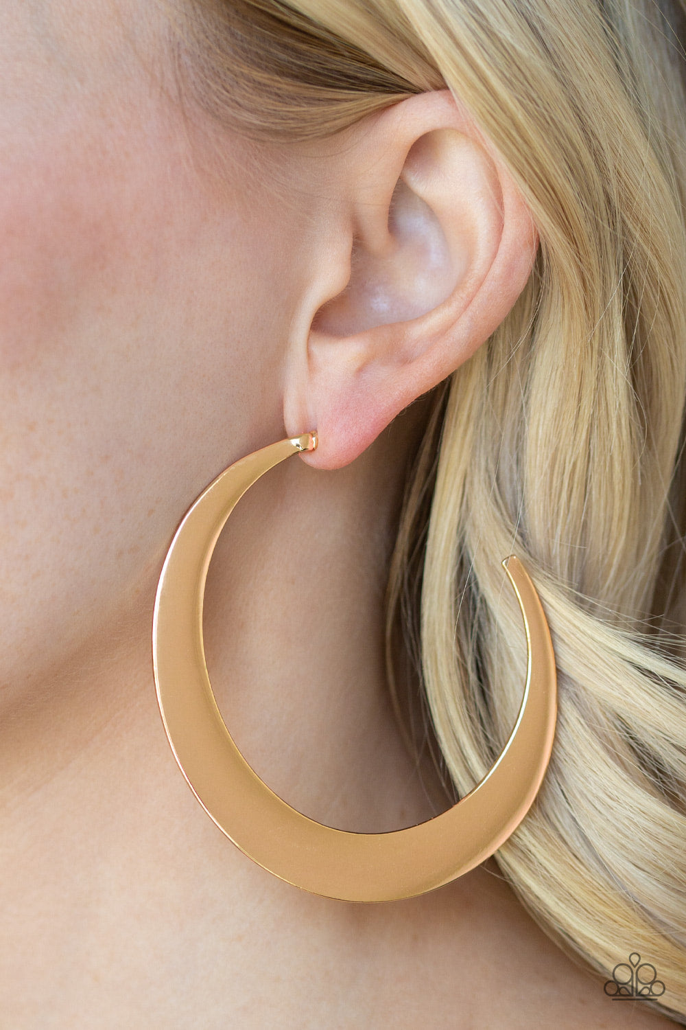 Moon Beam - Gold - Earrings - Paparazzi Accessories