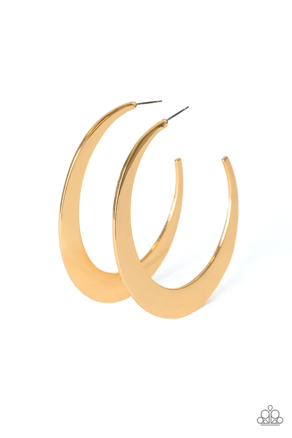 Moon Beam - Gold - Earrings - Paparazzi Accessories