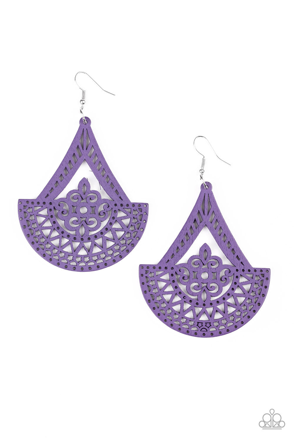 Tiki Sunrise - Purple - Earrings - Paparazzi Accessories