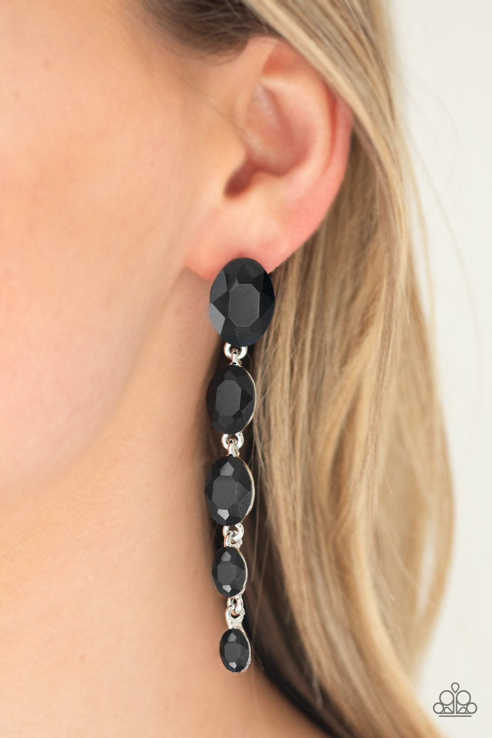 Red Carpet Radiance - Black - Earrings - Paparazzi Accessories