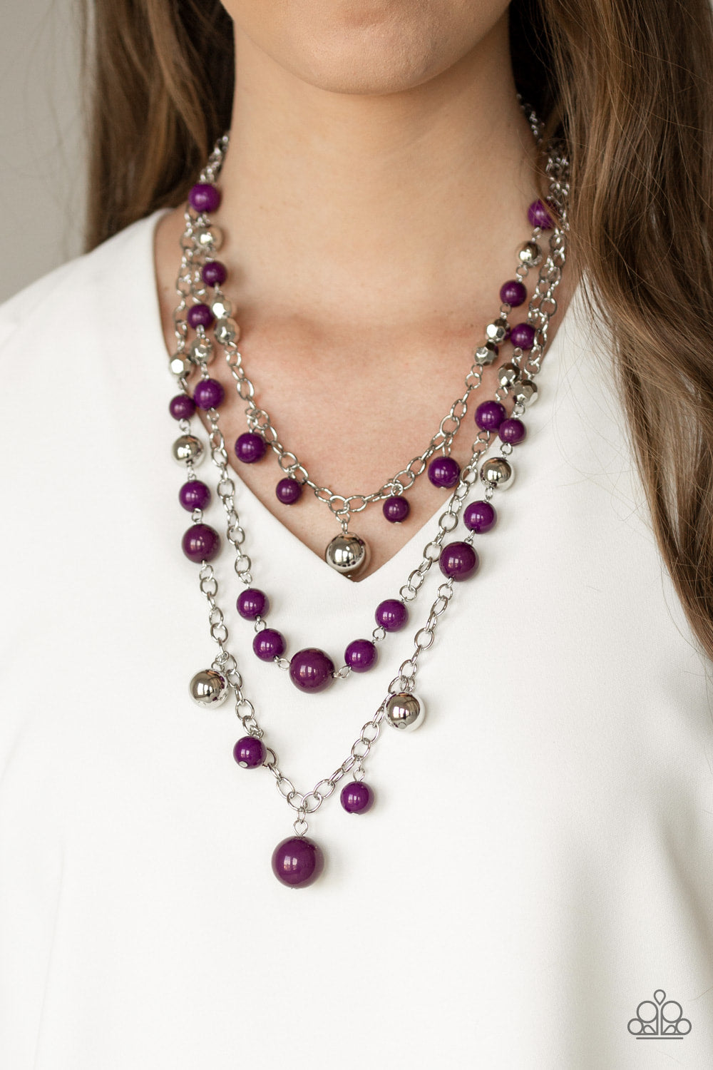The Partygoer - Purple - Necklace - Paparazzi Accessories
