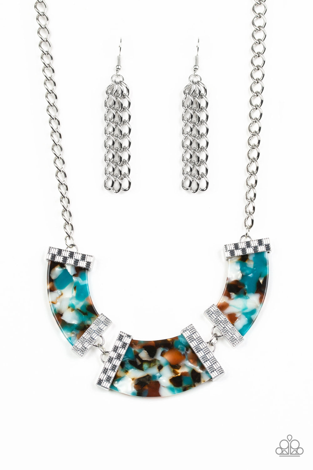 HAUTE-Blooded - Blue - Necklace - Paparazzi Accessories