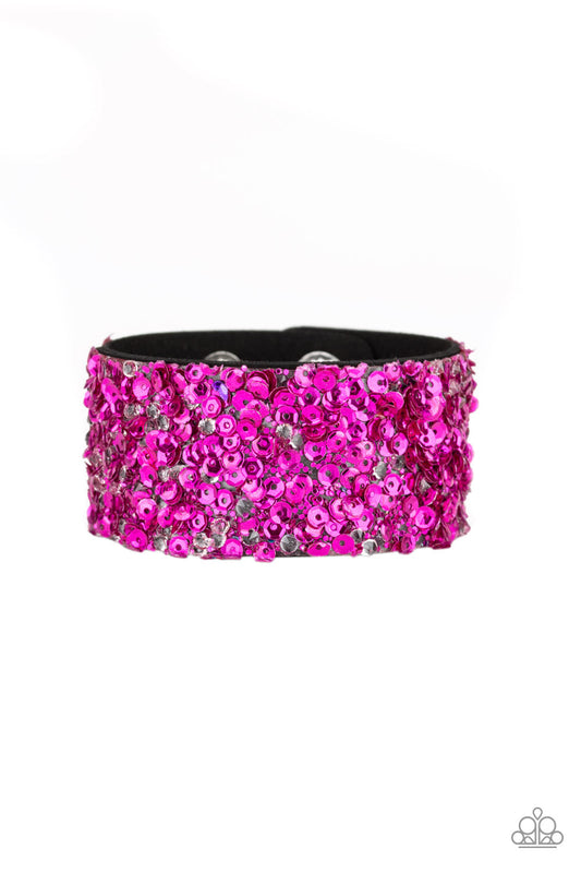 Starry Sequins - Pink - Bracelets - Paparazzi Accessories