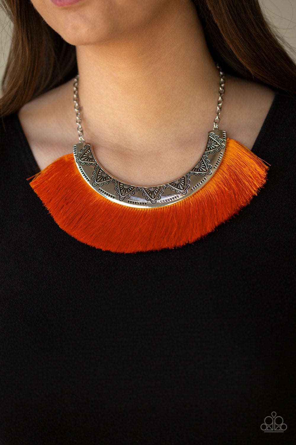 Might and MANE - Orange - Necklace - Paparazzi Accessories