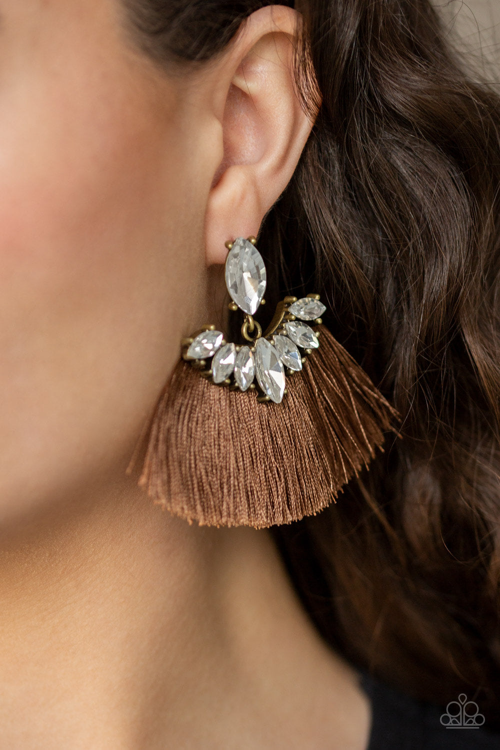 Formal Flair - Brown - Earrings - Paparazzi Accessories